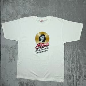 Vintage Elvis Presley Memphis Crewneck T‎ Shirt Adult XL White USA Made